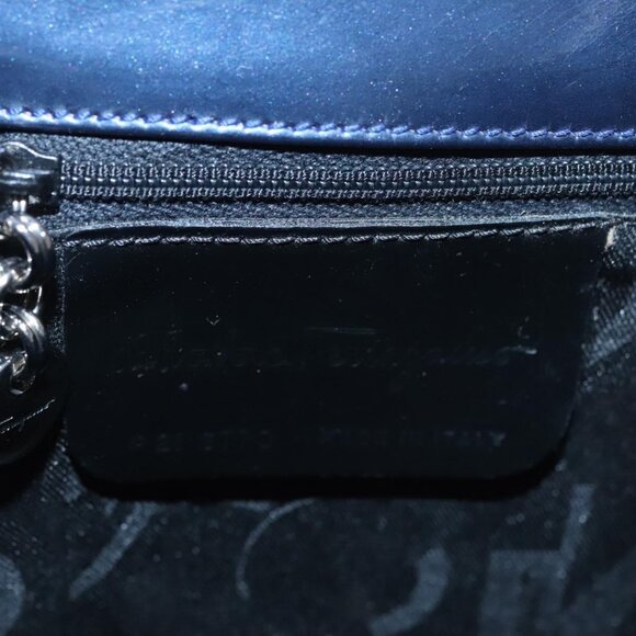 Salvatore Ferragamo Hand Bag Enamel 2way Blue - Picture 10 of 16